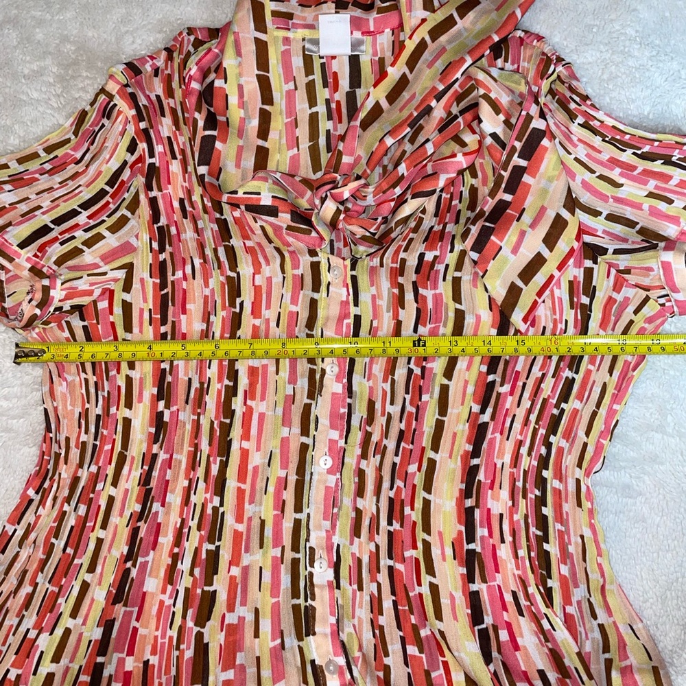 Worthington Rectangular Stripe Patterned Button U… - image 5